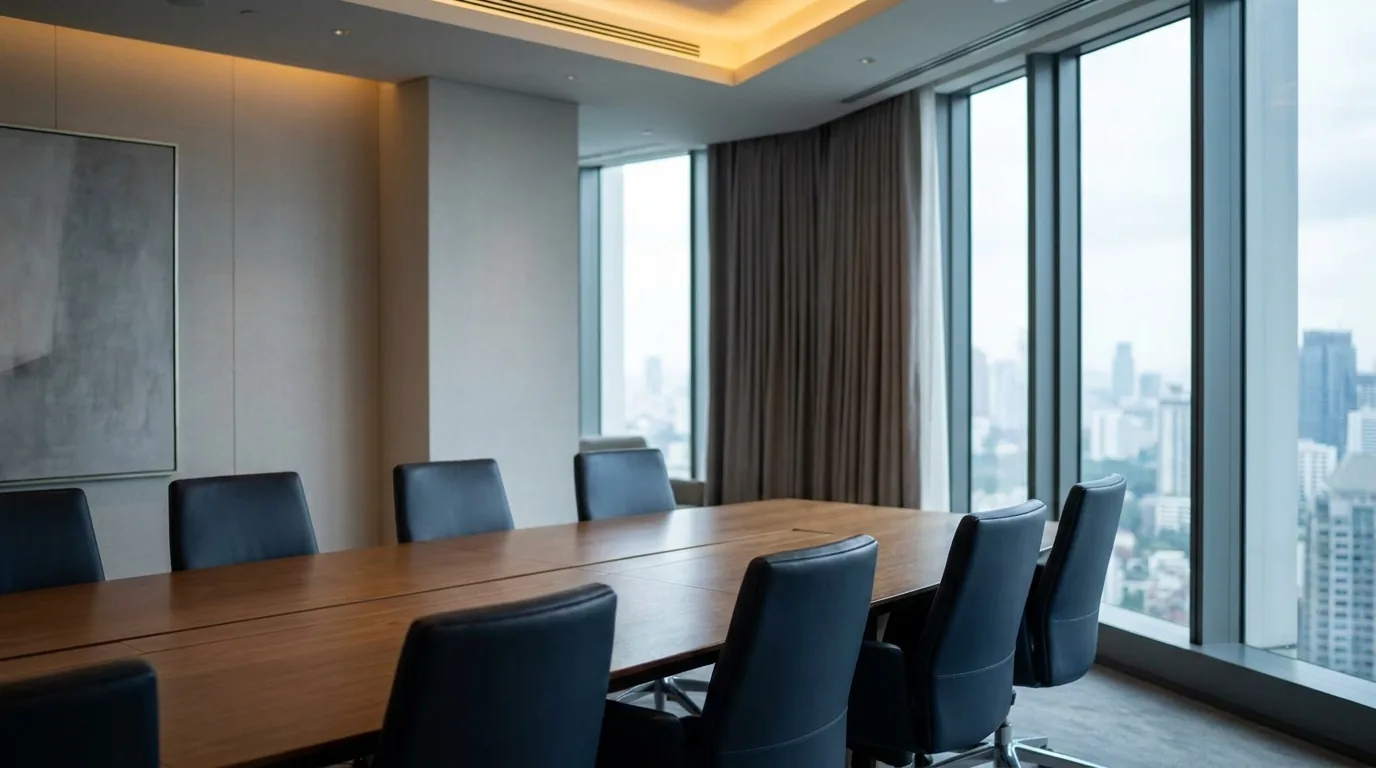 An executive boardroom